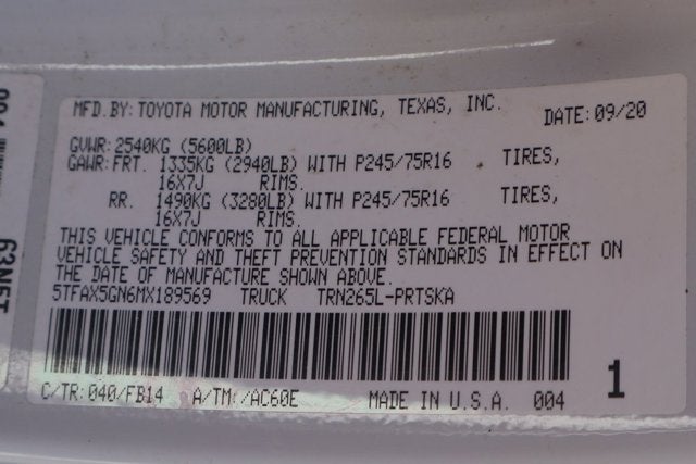 2021 Toyota Tacoma SR