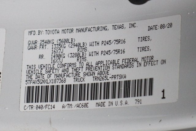 2020 Toyota Tacoma SR5