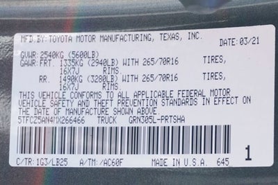 2021 Toyota Tacoma TRD Pro