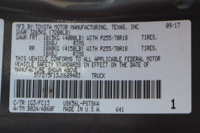 2018 Toyota Tundra SR5