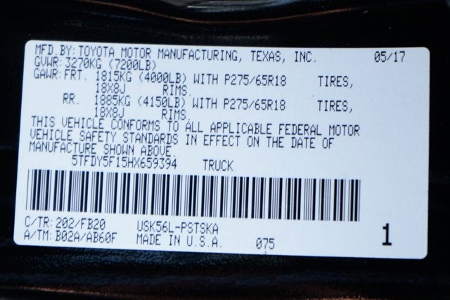 2017 Toyota Tundra SR5