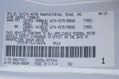 2018 Toyota Tundra SR5