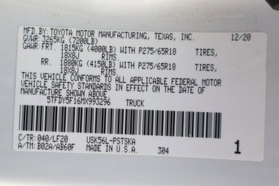 2021 Toyota Tundra TRD Pro