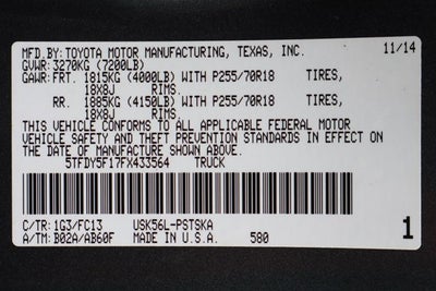 2015 Toyota Tundra SR5