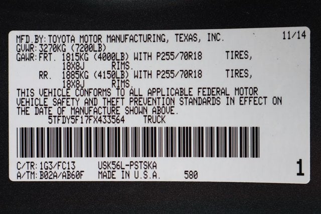 2015 Toyota Tundra SR5