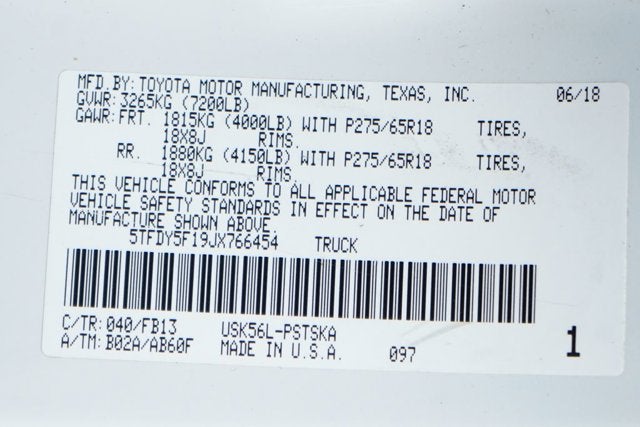 2018 Toyota Tundra SR5