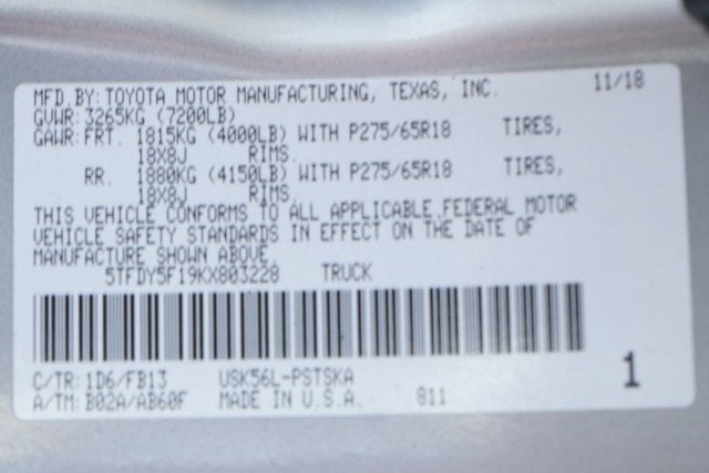 2019 Toyota Tundra SR5