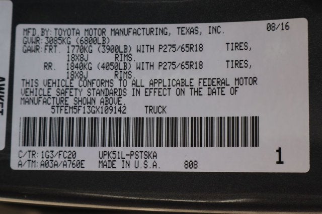 2016 Toyota Tundra SR5