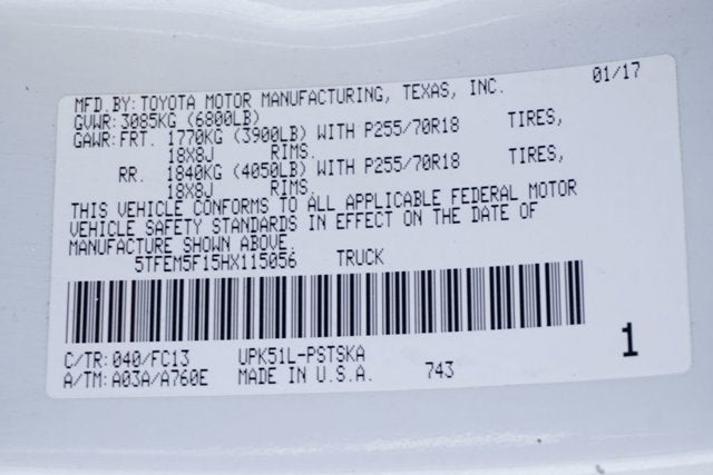 2017 Toyota Tundra SR5