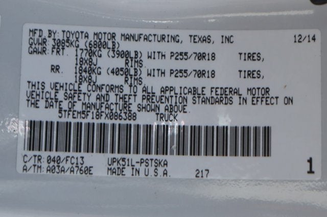 2015 Toyota Tundra SR5