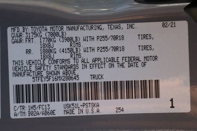 2021 Toyota Tundra SR5