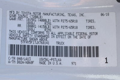 2018 Toyota Tundra Limited