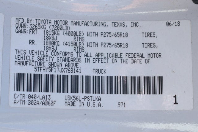 2018 Toyota Tundra Limited