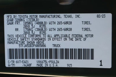 2023 Toyota Tundra Limited