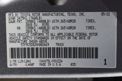 2022 Toyota Tundra Hybrid 1794 Edition