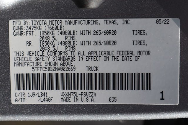 2022 Toyota Tundra Hybrid 1794 Edition