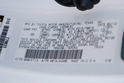 2012 Toyota Tacoma Base