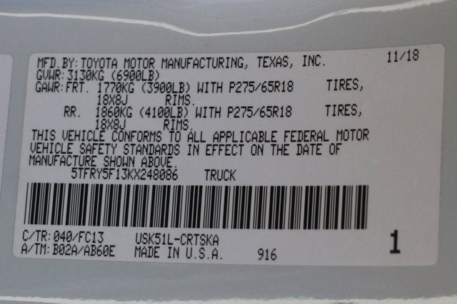 2019 Toyota Tundra SR5