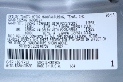 2013 Toyota Tundra Grade