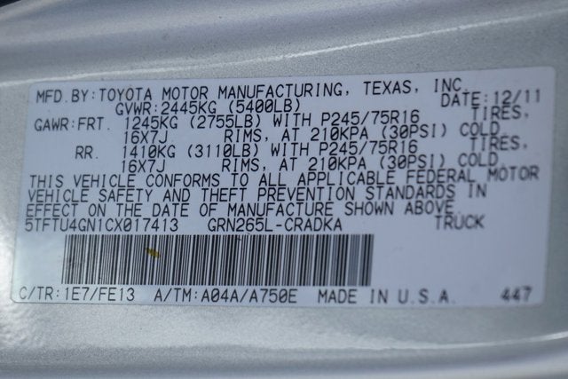 2012 Toyota Tacoma PreRunner