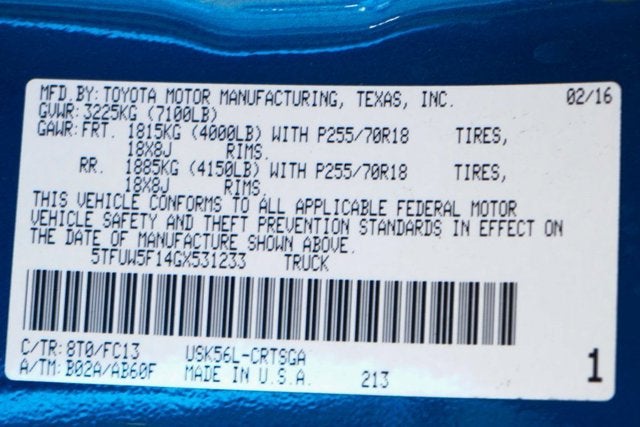 2016 Toyota Tundra SR5