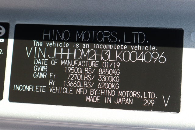 2020 Hino Hino 195