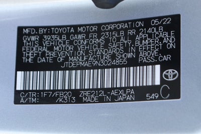 2022 Toyota Corolla LE