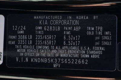 2025 Kia Carnival LXS