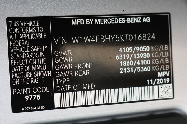 2019 Mercedes-Benz Sprinter 2500 Cargo 144 WB