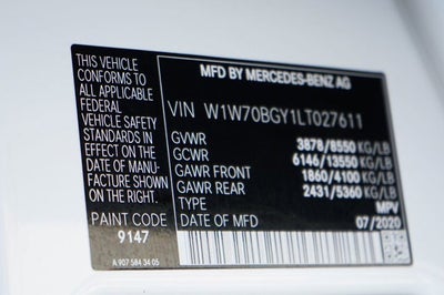 2020 Mercedes-Benz Sprinter 1500 Cargo Van 144 in. WB