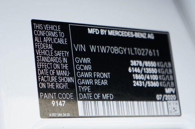 2020 Mercedes-Benz Sprinter 1500 Cargo Van 144 in. WB