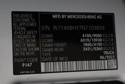 2022 Mercedes-Benz Sprinter 2500 Cargo 144 WB