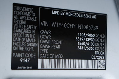 2022 Mercedes-Benz Sprinter 2500 Cargo 170 WB