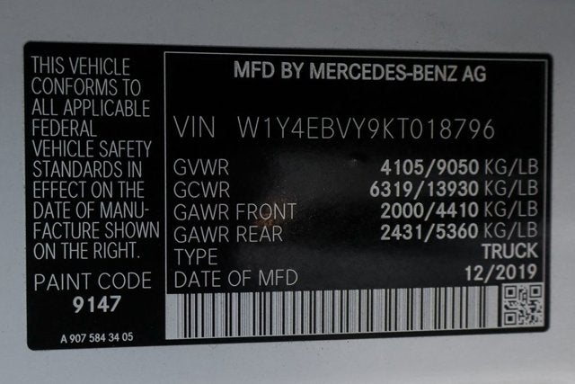 2019 Mercedes-Benz Sprinter 2500 Cargo 144 WB