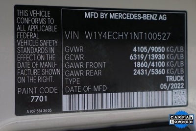 2022 Mercedes-Benz Sprinter Cargo Van Cargo 170 WB