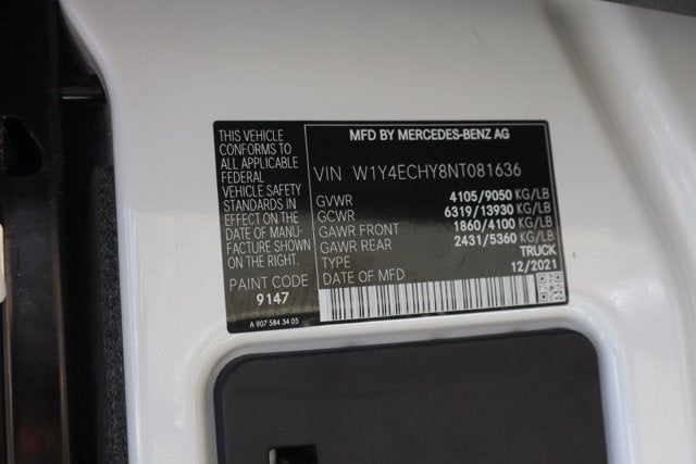2022 Mercedes-Benz Sprinter 2500 Cargo 170 WB