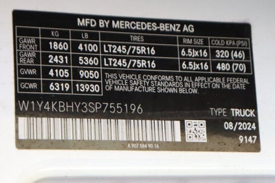 2025 Mercedes-Benz Sprinter 2500 Cargo 144 WB