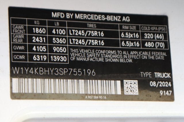 2025 Mercedes-Benz Sprinter 2500 Cargo 144 WB