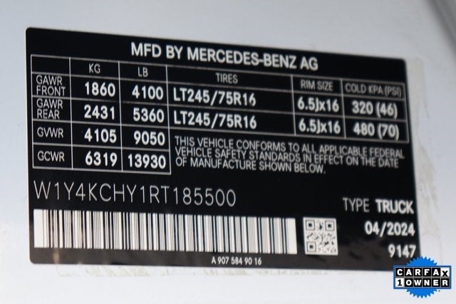 2024 Mercedes-Benz Sprinter 2500 Cargo 170 WB