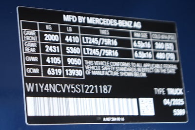 2025 Mercedes-Benz Sprinter 2500 Cargo 170 WB