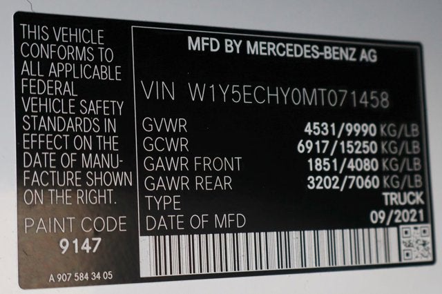 2021 Mercedes-Benz Sprinter 3500 Cargo 170 WB