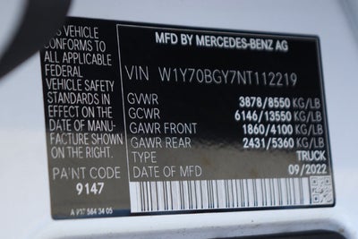 2022 Mercedes-Benz Sprinter 1500 Cargo Van 144 in. WB