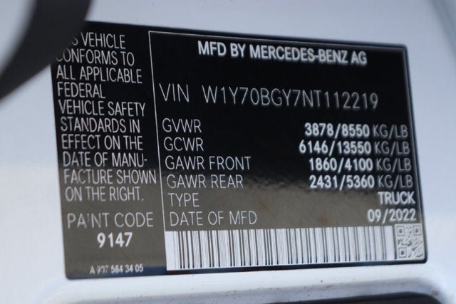 2022 Mercedes-Benz Sprinter 1500 Cargo Van 144 in. WB
