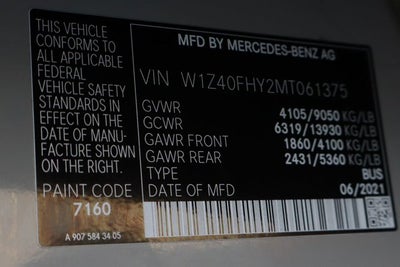 2021 Mercedes-Benz Sprinter 2500 Passenger 144 WB
