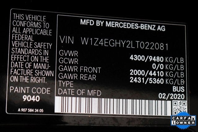 2020 Mercedes-Benz Sprinter 2500 Passenger 170 WB