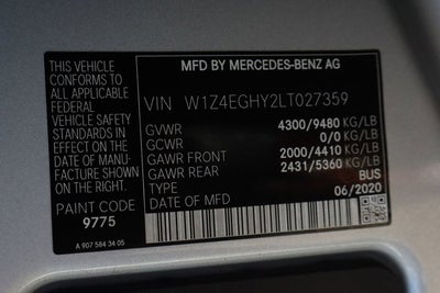 2020 Mercedes-Benz Sprinter 2500 Passenger 170 WB