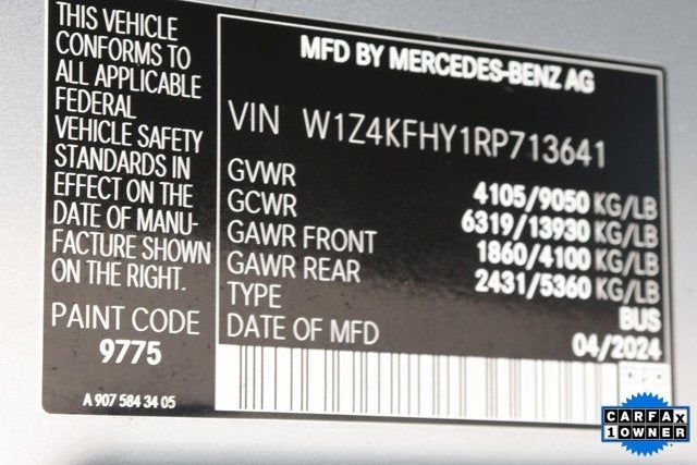 2024 Mercedes-Benz Sprinter 2500 Passenger 144 WB