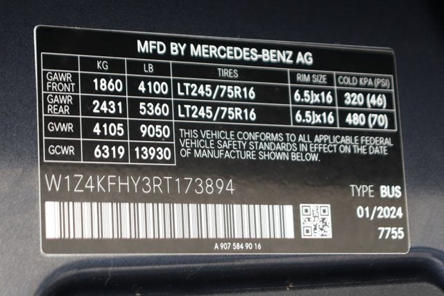 2024 Mercedes-Benz Sprinter 2500 Passenger 144 WB