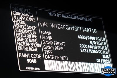 2023 Mercedes-Benz Sprinter 2500 Passenger 170 WB