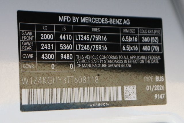 2026 Mercedes-Benz Sprinter 2500 Passenger 170 WB